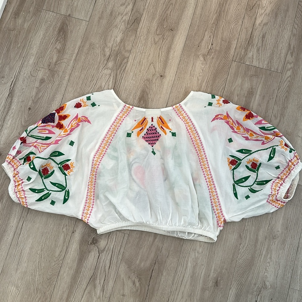 FARM Rio White Maxi Skirt with Colorful Floral Embroidery - Picture 8 of 9